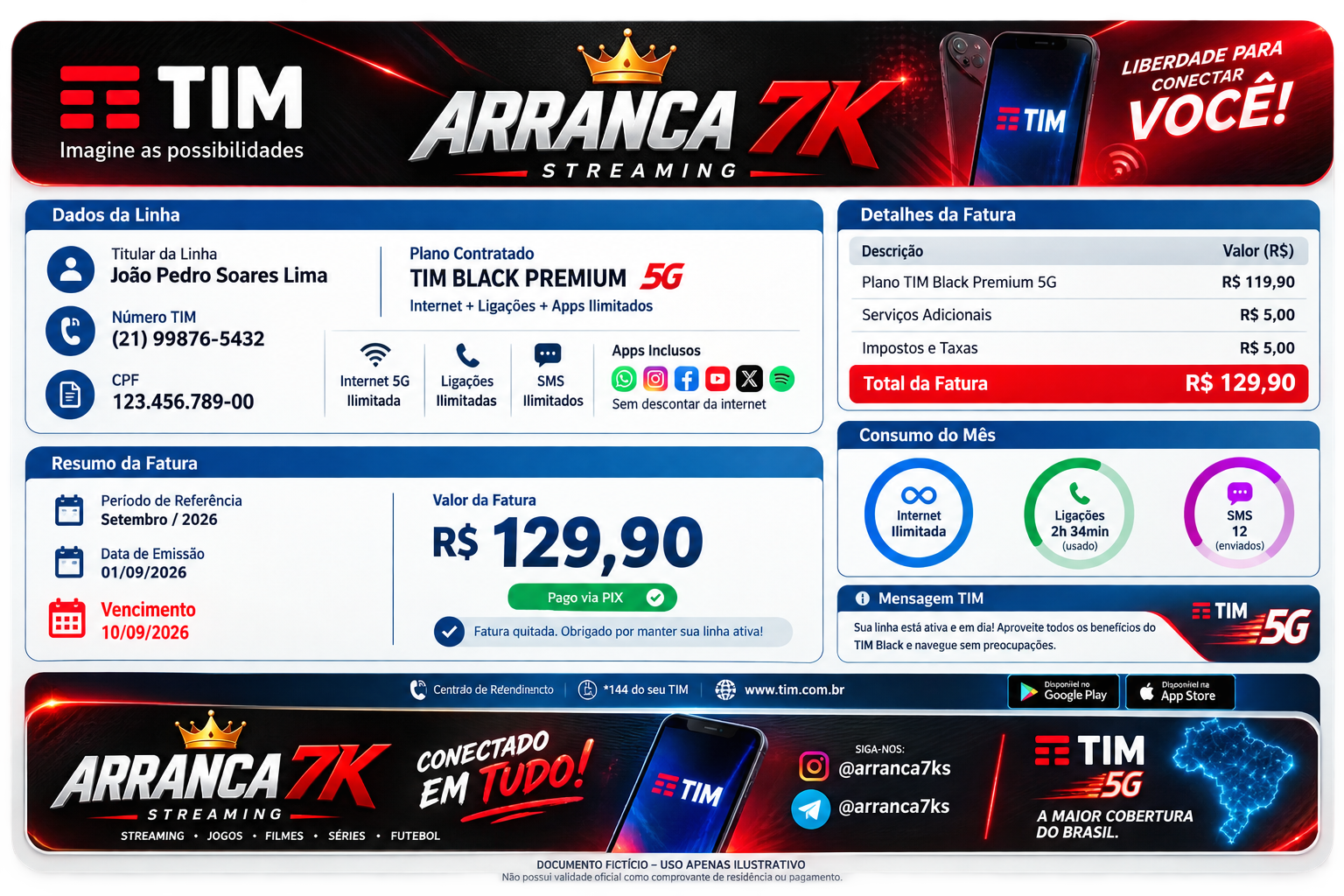 COMPROVANTE DE RESIDÊNCIA TIM